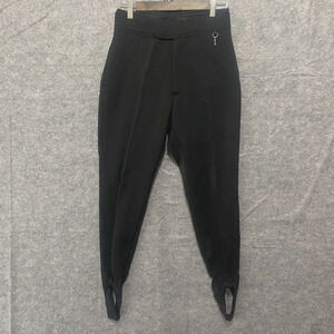 Vintage Schoeller Skifans Stirrup Ski‎ Pants Womens Sz 10 Black Wool Blend
